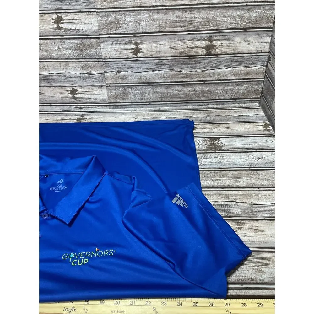 Adidas Men’s Golf Polo Governors Cup EUV Blue Size 2XL‎
